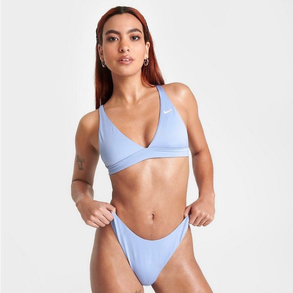 Nike Essentials‎ Swim Bikini Bottoms Women's L Purple Cobalt Bliss Large New